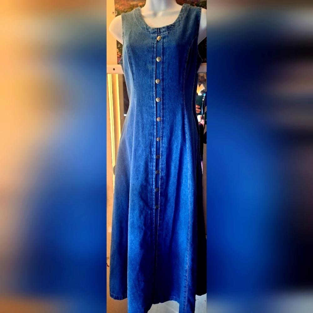 Bat Jean denim dress vintage size L